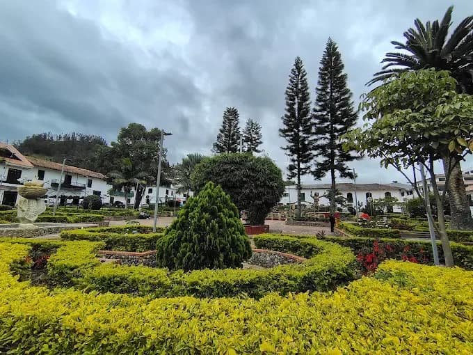 Parque principal de Jenesano en Jenesano, Boyacá